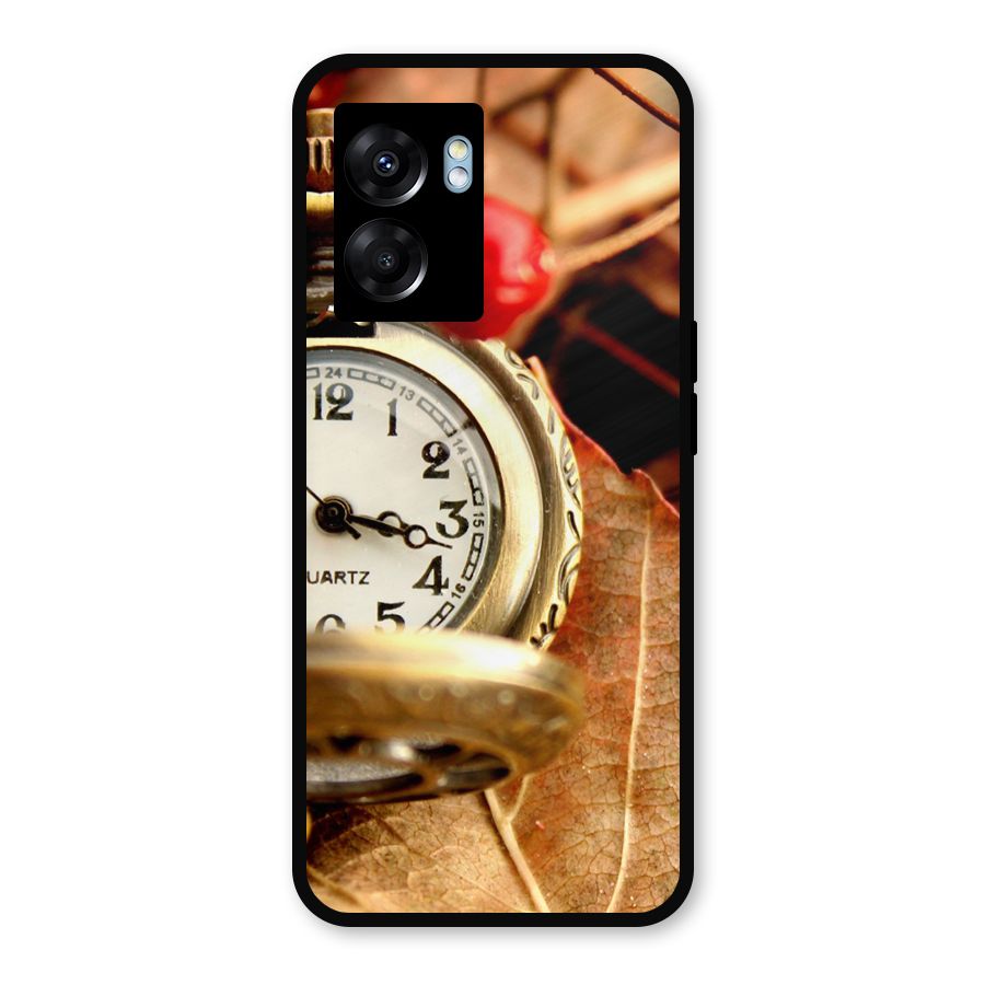 Clock And Cherry Metal Back Case for Realme Narzo 50 5G