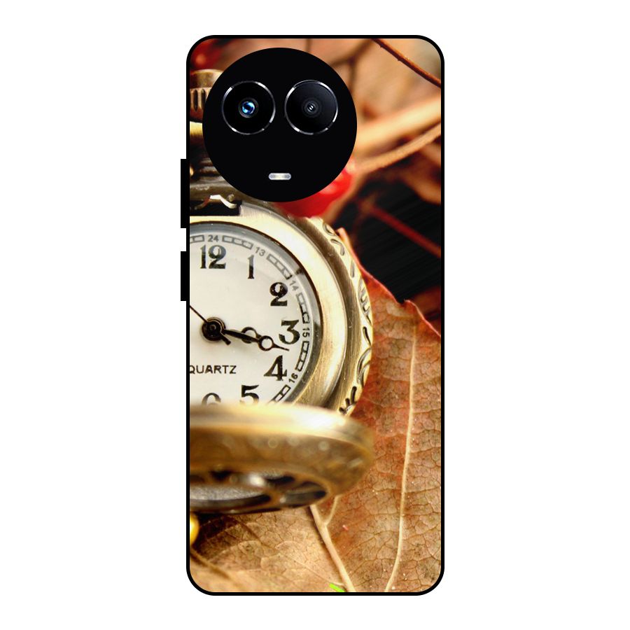 Clock And Cherry Metal Back Case for Realme Narzo 60X