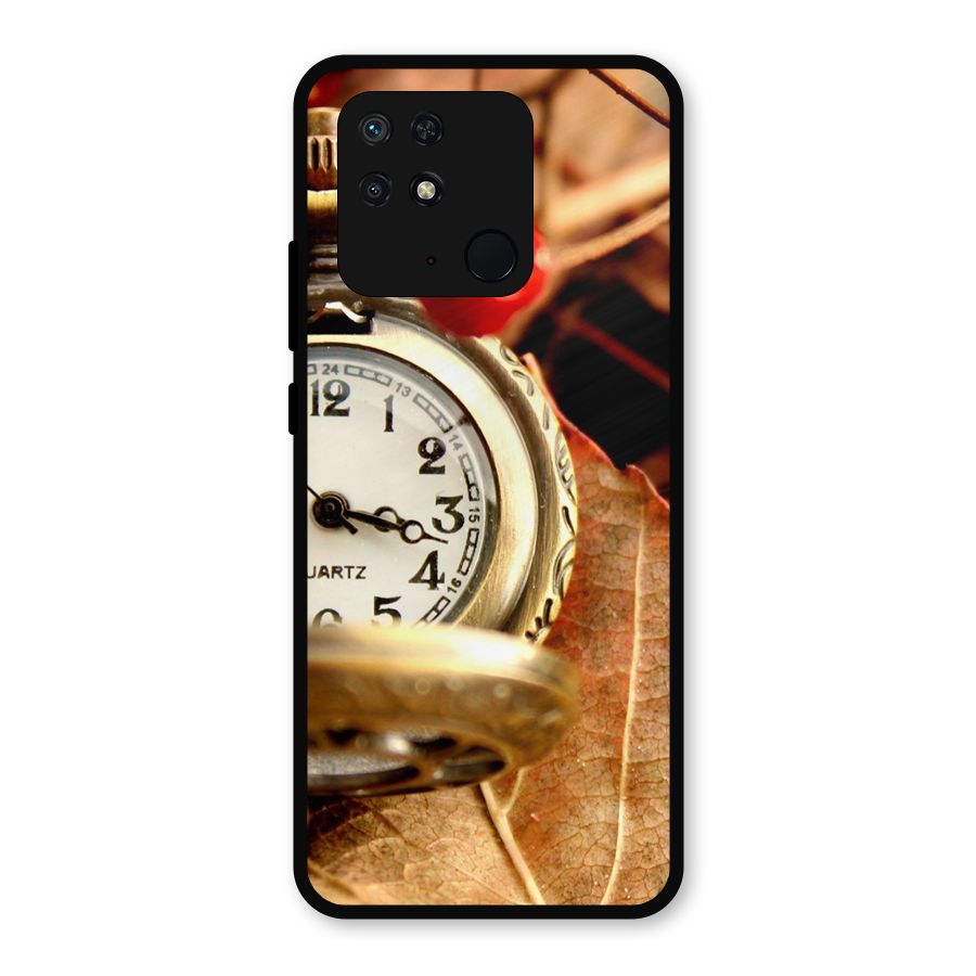 Clock And Cherry Metal Back Case for Redmi 10 Power