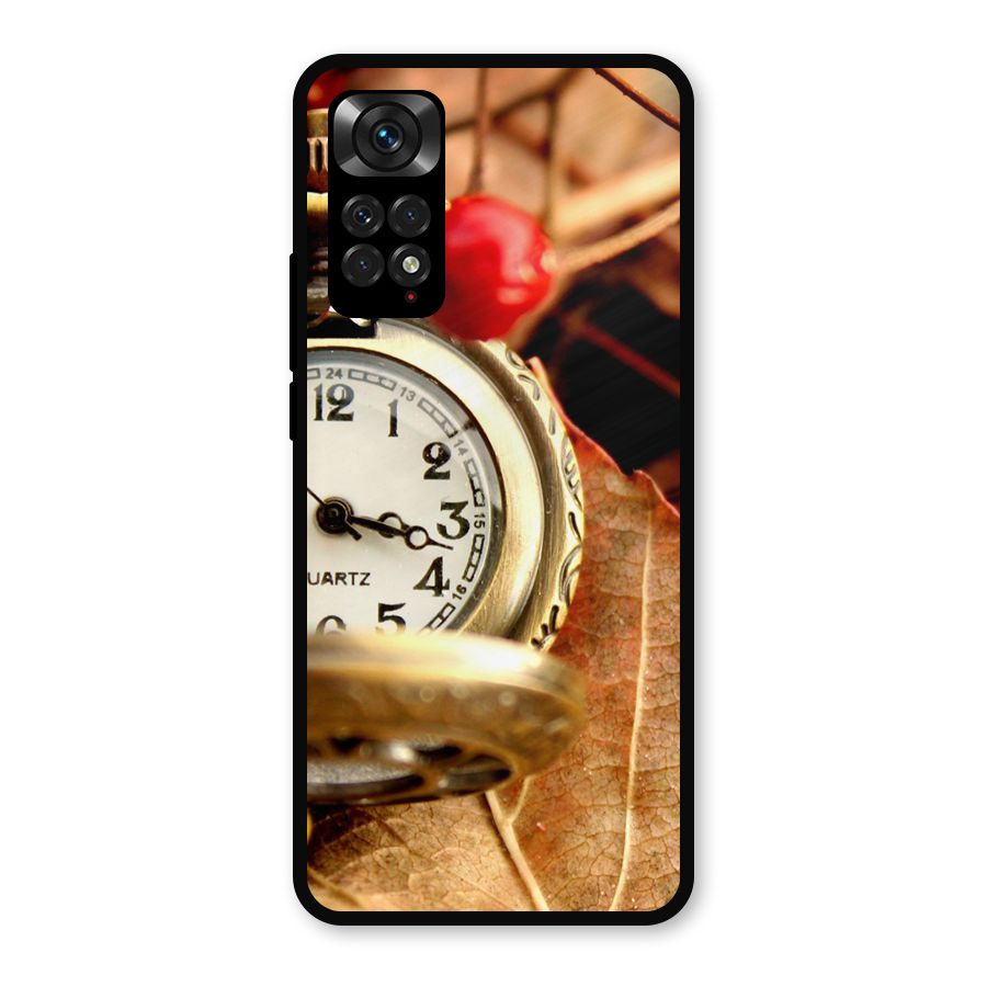Clock And Cherry Metal Back Case for Redmi Note 11s