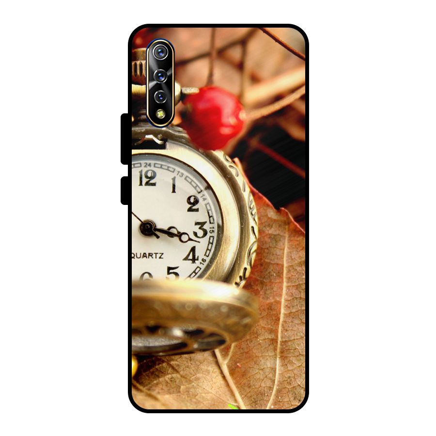 Clock And Cherry Metal Back Case for Vivo S1