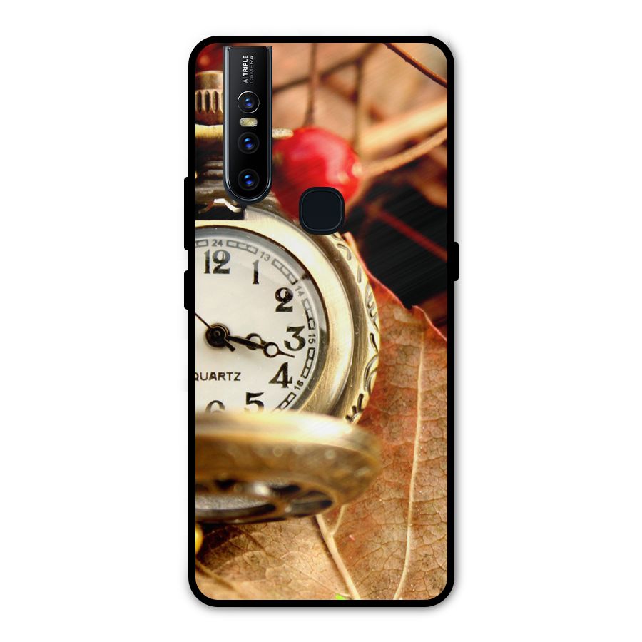 Clock And Cherry Metal Back Case for Vivo V15