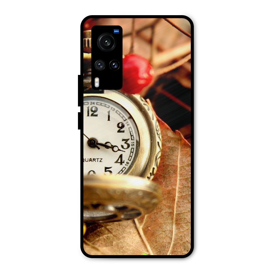 Clock And Cherry Metal Back Case for Vivo X60