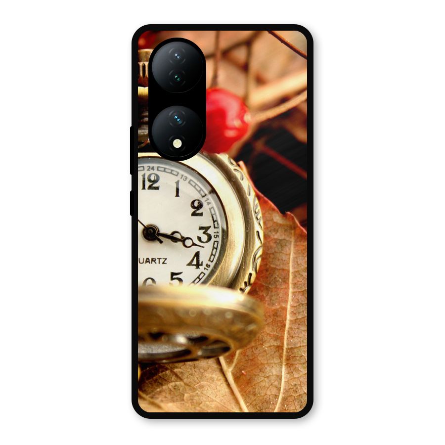 Clock And Cherry Metal Back Case for Vivo Y100
