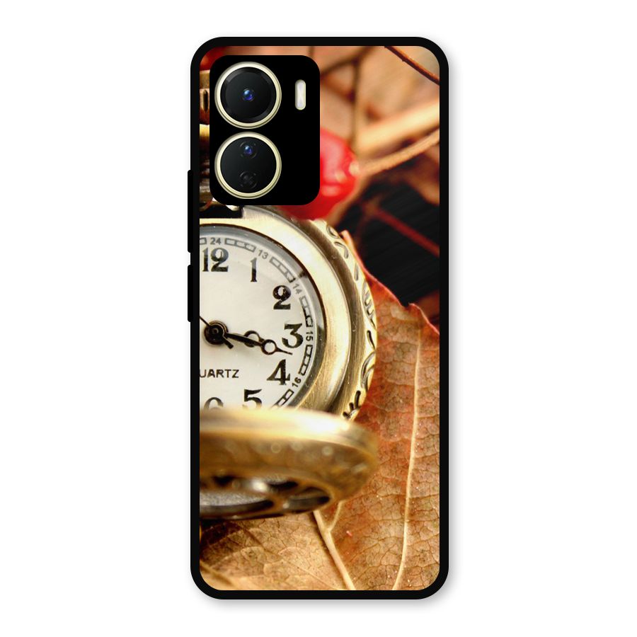 Clock And Cherry Metal Back Case for Vivo Y16