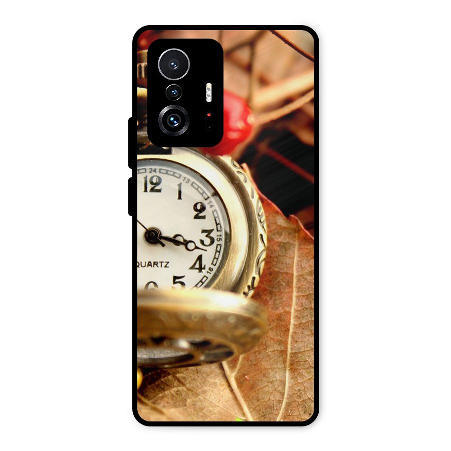Clock And Cherry Metal Back Case for Xiaomi 11T Pro