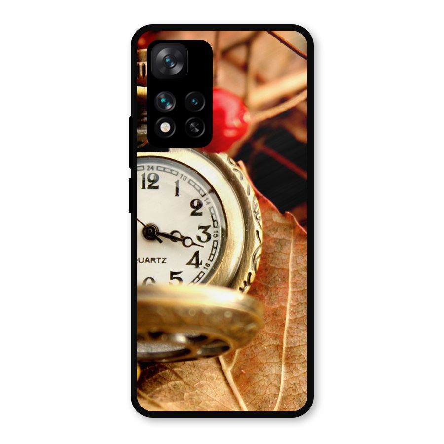 Clock And Cherry Metal Back Case for Xiaomi 11i 5G