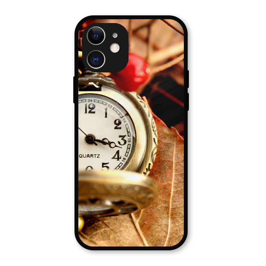 Clock And Cherry Metal Back Case for iPhone 12
