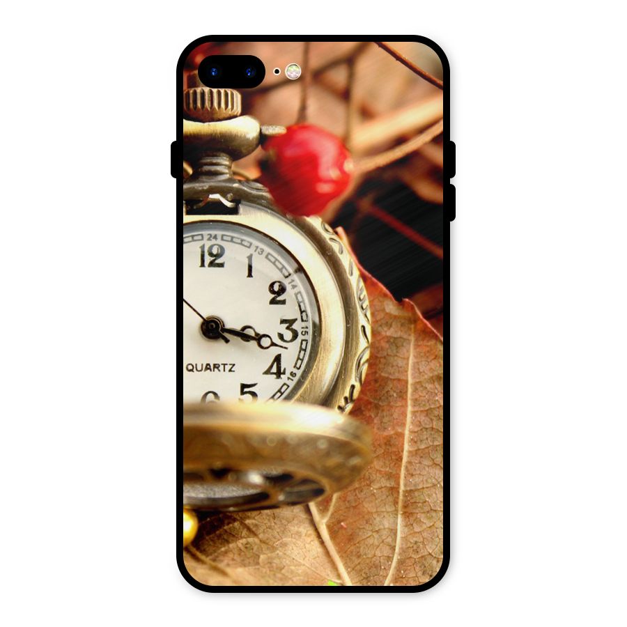 Clock And Cherry Metal Back Case for iPhone 8 Plus