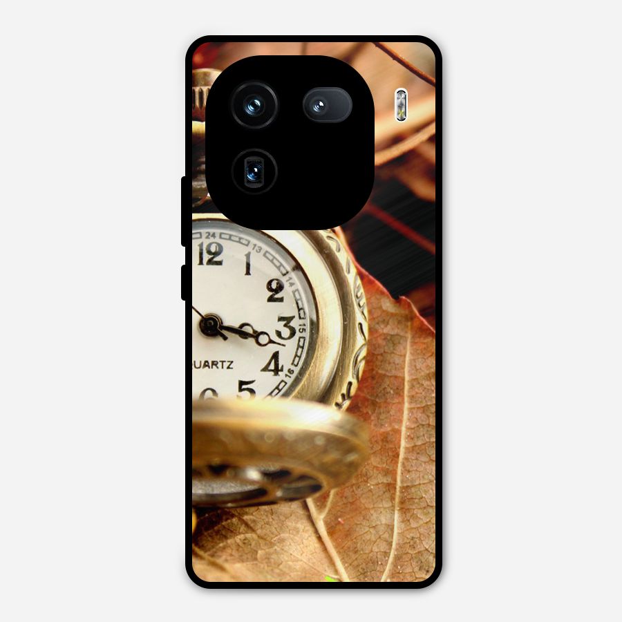 Clock And Cherry Metal Back Case for iQOO 12
