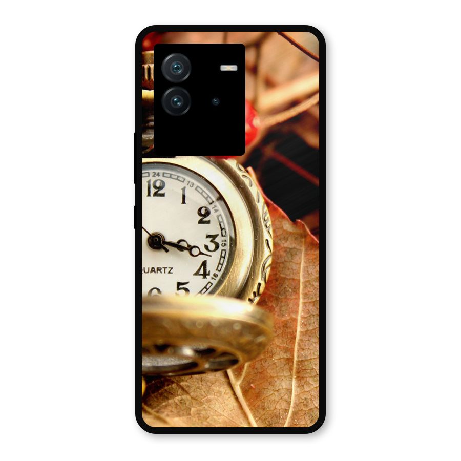 Clock And Cherry Metal Back Case for iQOO Neo 6 5G