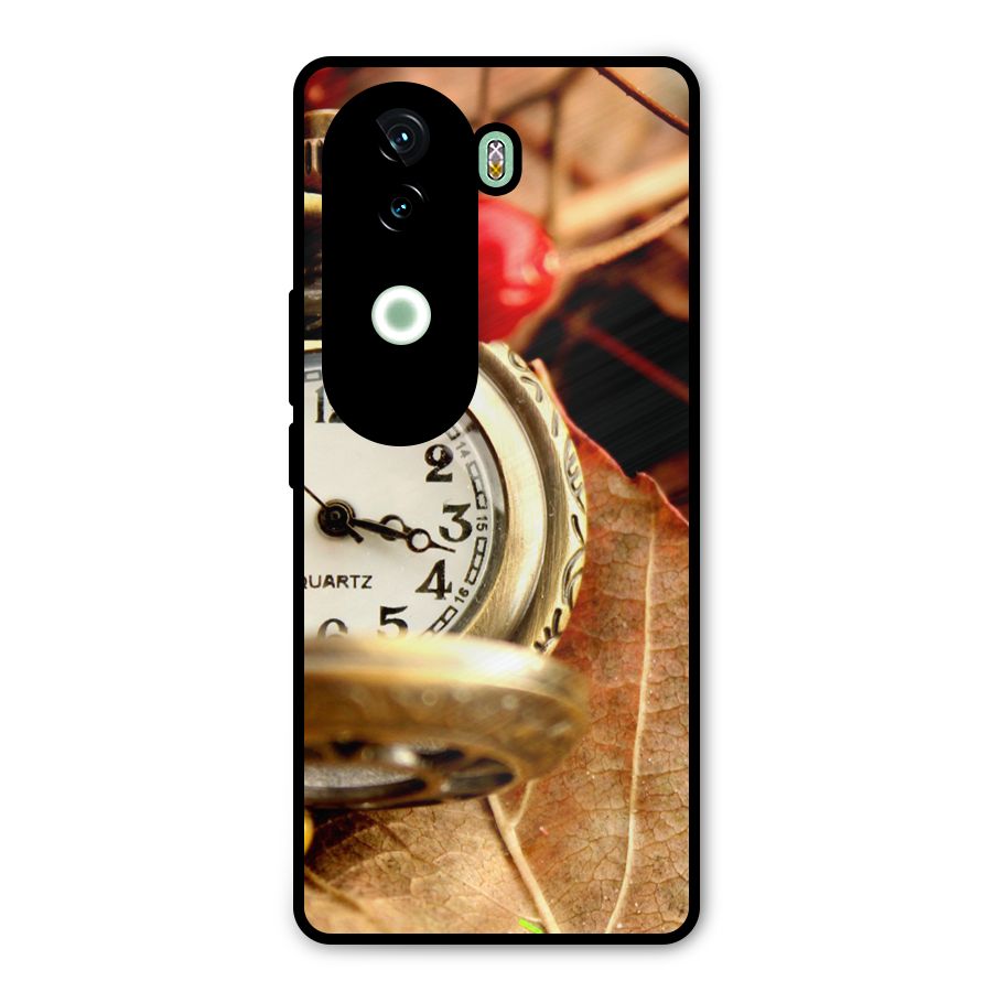 Clock And Cherry Metal Back Case for iQOO Z9s