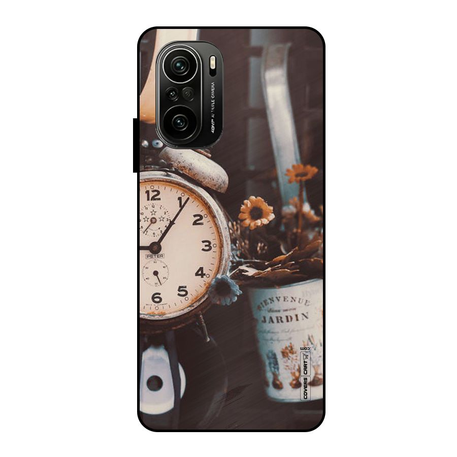 Clock And Flowers Metal Back Case for Mi 11x