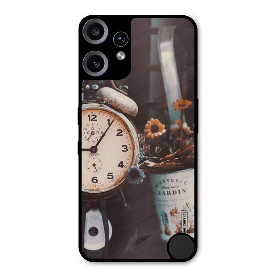 Clock And Flowers Metal Back Case for Nothing CMF Phone 2 Pro