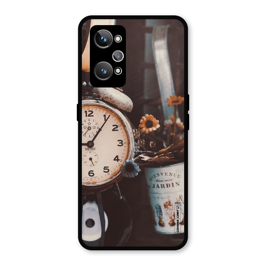 Clock And Flowers Metal Back Case for Realme GT Neo 3T