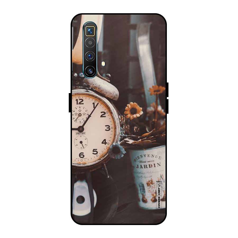 Clock And Flowers Metal Back Case for Realme X3 SuperZoom