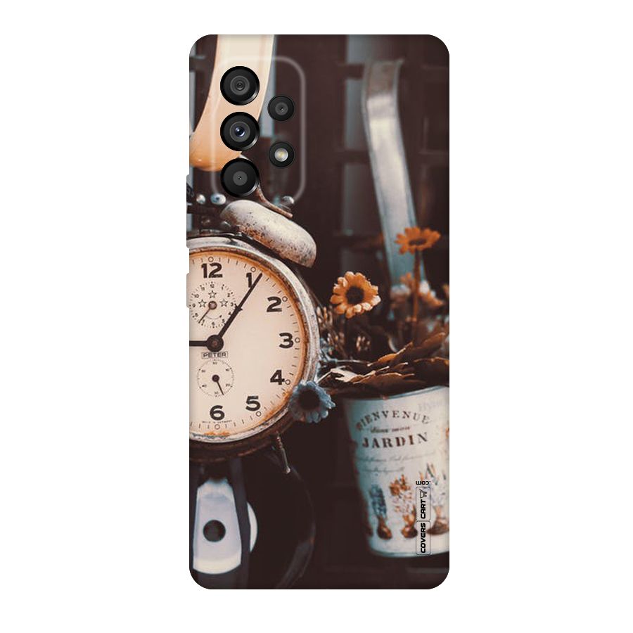 Clock And Flowers Original Polycarbonate Back Case for Galaxy A53 5G