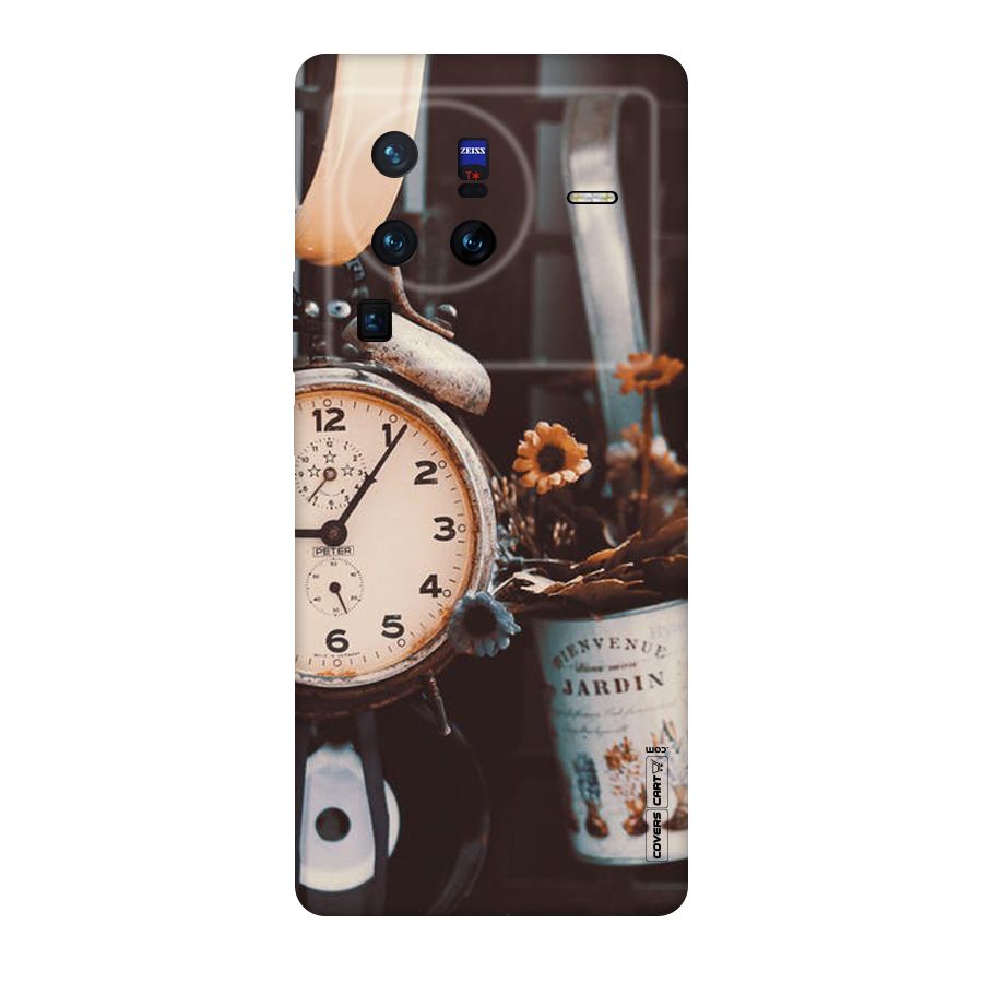 Clock And Flowers Original Polycarbonate Back Case for Vivo X80
