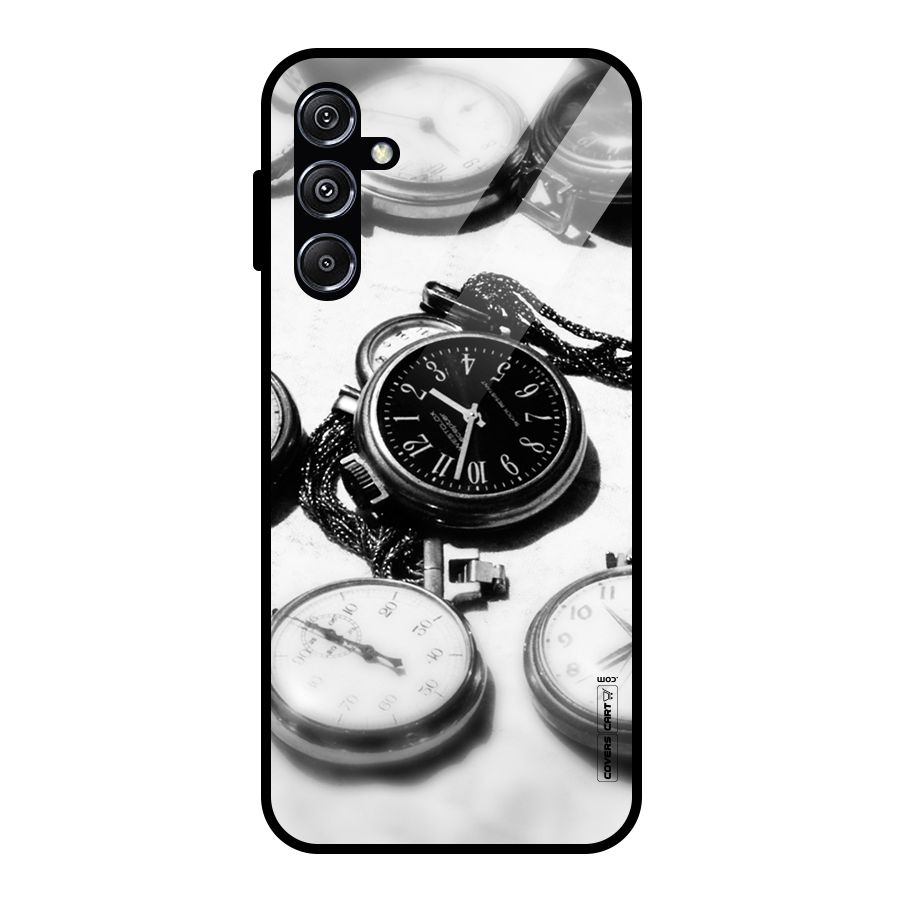 Clock Collection Glass Back Case for Galaxy M34 5G