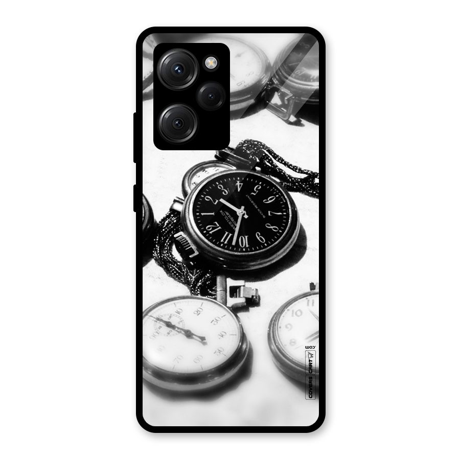 Clock Collection Glass Back Case for Poco X5 Pro
