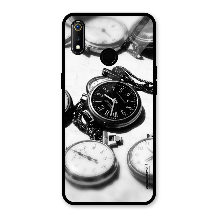 Clock Collection Glass Back Case for Realme 3