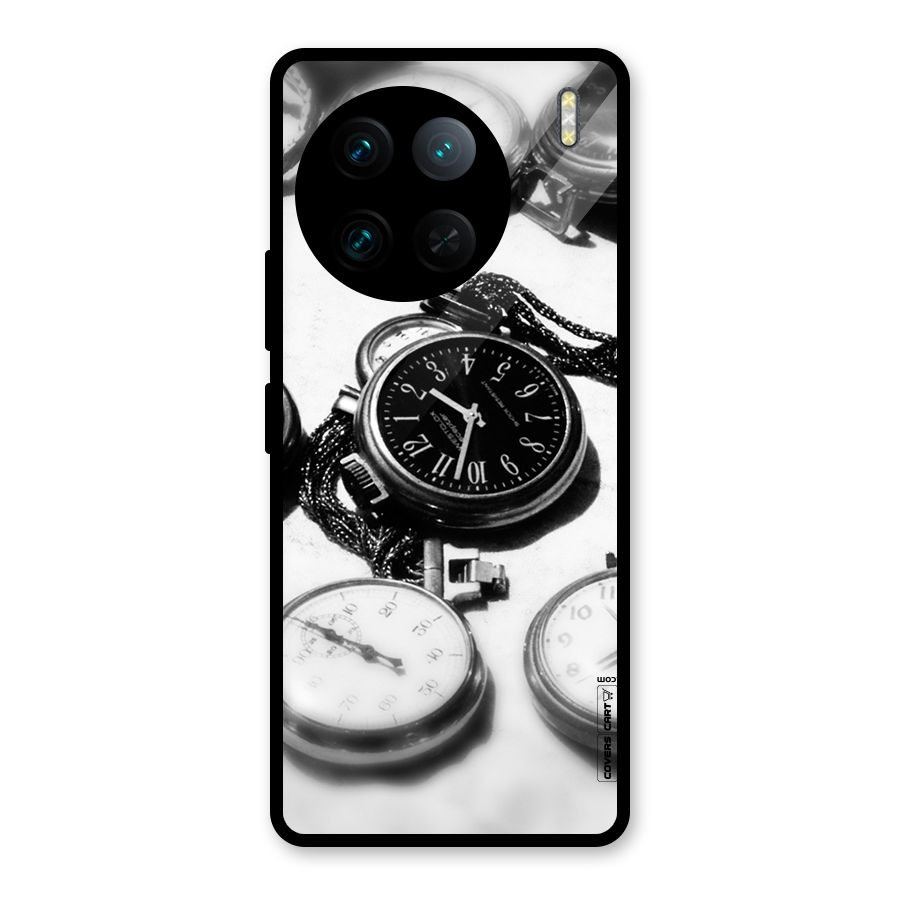 Clock Collection Glass Back Case for Vivo X90 Pro