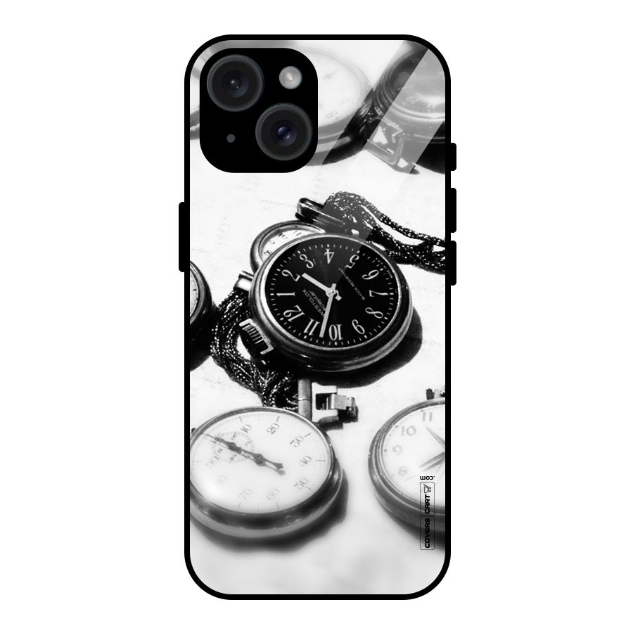 Clock Collection Glass Back Case for iPhone 15