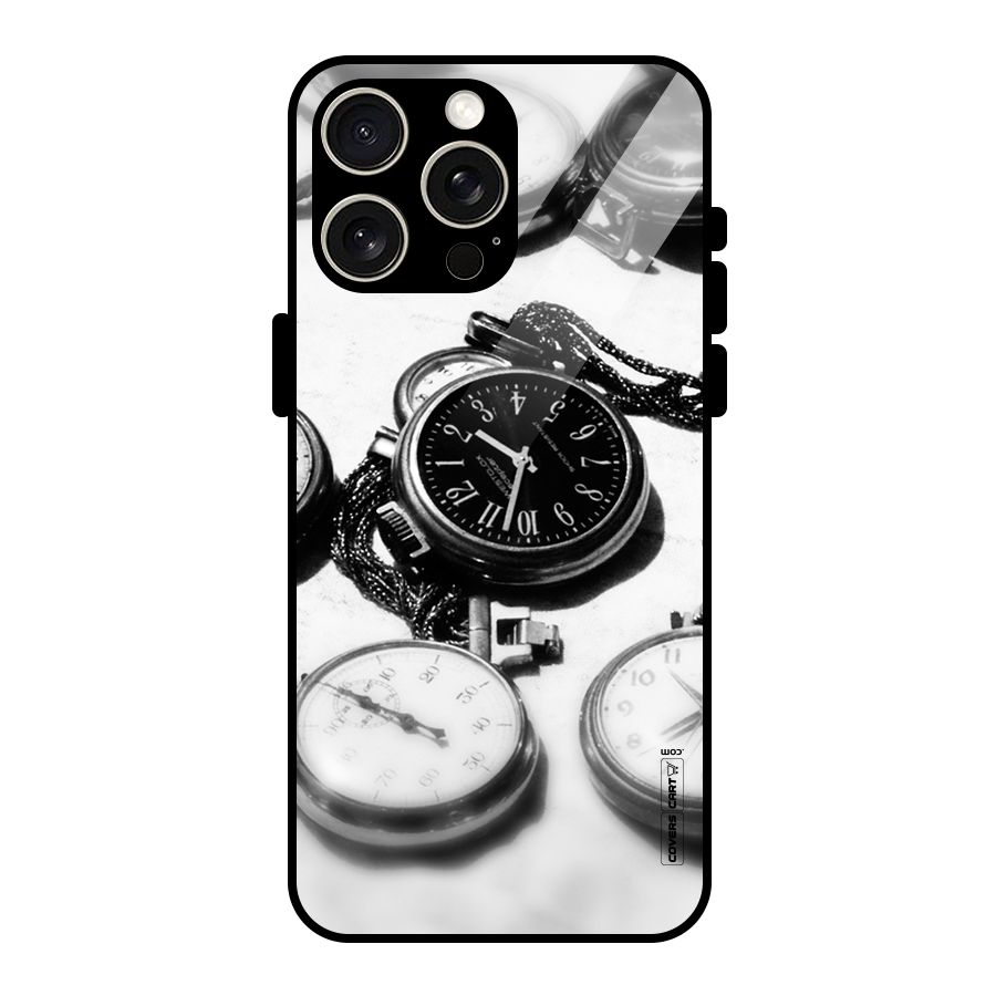 Clock Collection Glass Back Case for iPhone 15 Pro Max
