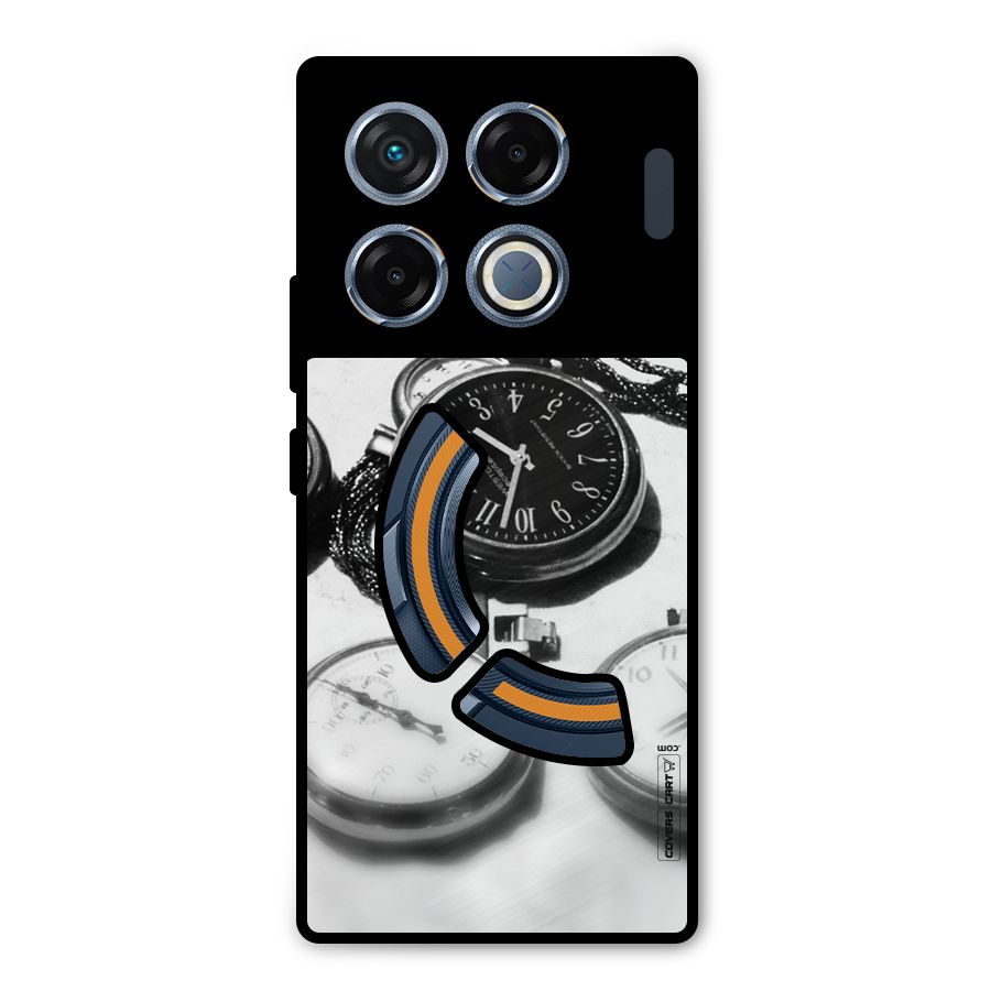 Clock Collection Metal Back Case for Infinix GT 20 Pro