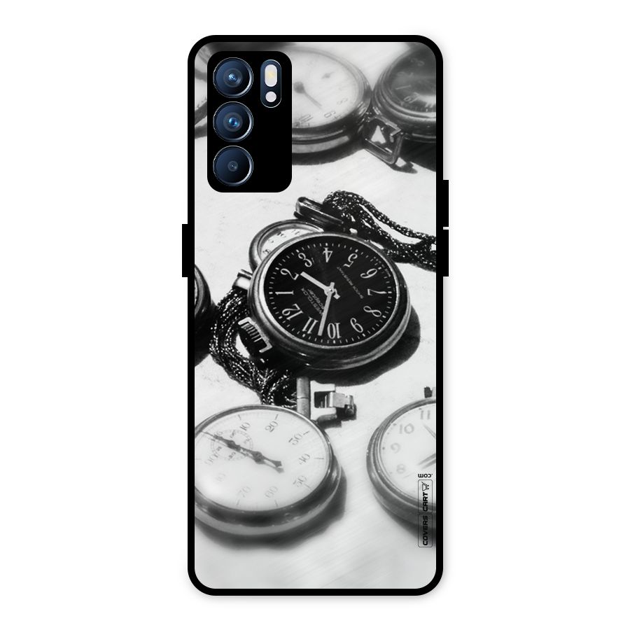 Clock Collection Metal Back Case for Oppo Reno6 5G