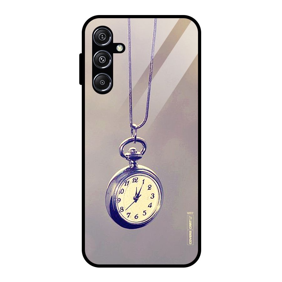 Clock Locket Glass Back Case for Galaxy M34 5G