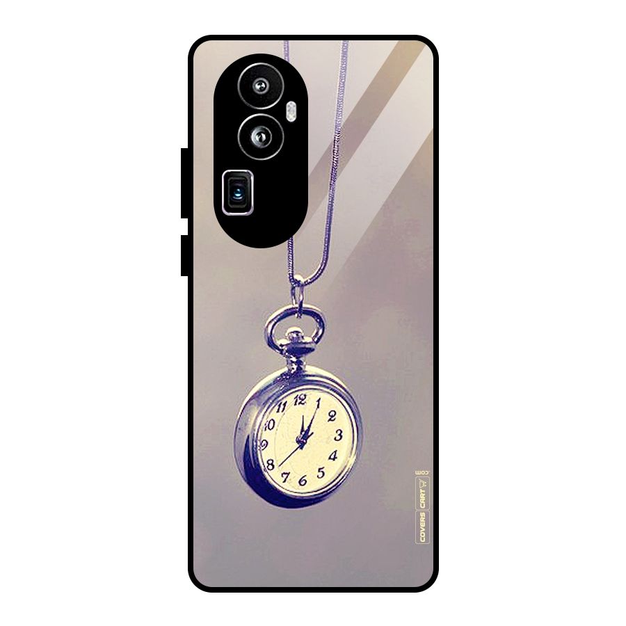 Clock Locket Glass Back Case for Oppo Reno10 Pro Plus