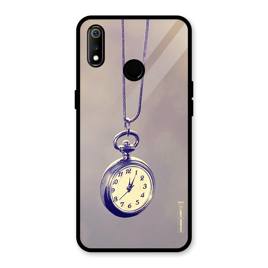 Clock Locket Glass Back Case for Realme 3i