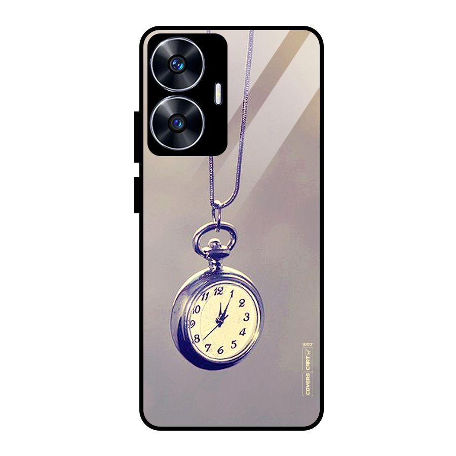 Clock Locket Glass Back Case for Realme Narzo N55