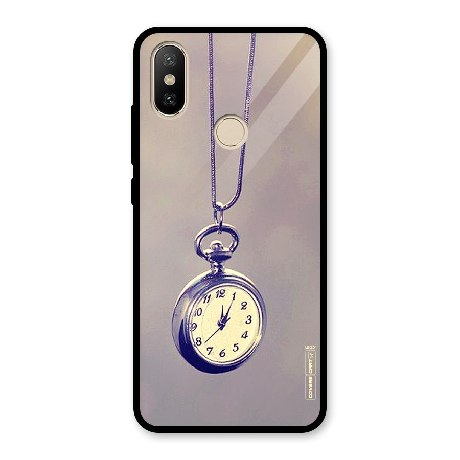Clock Locket Glass Back Case for Redmi A2