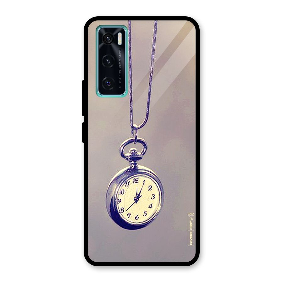 Clock Locket Glass Back Case for Vivo V20 SE