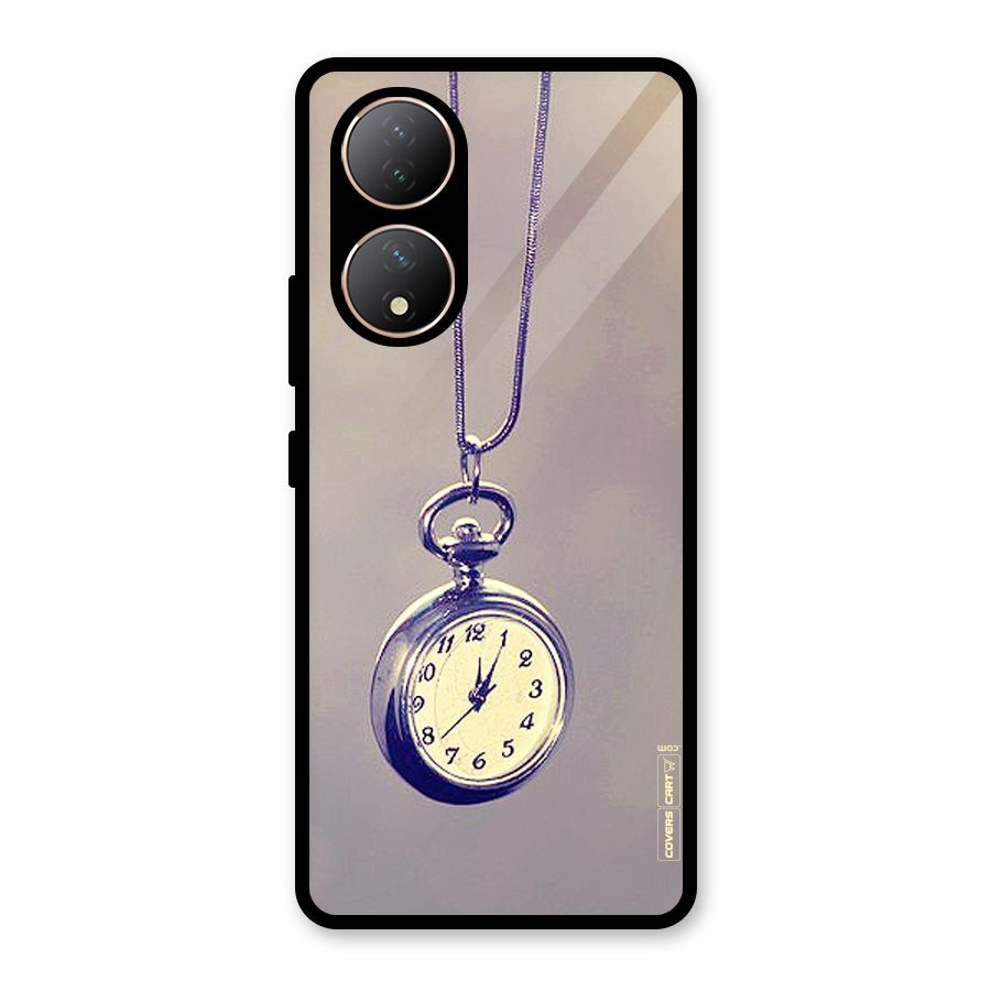 Clock Locket Glass Back Case for Vivo Y100A