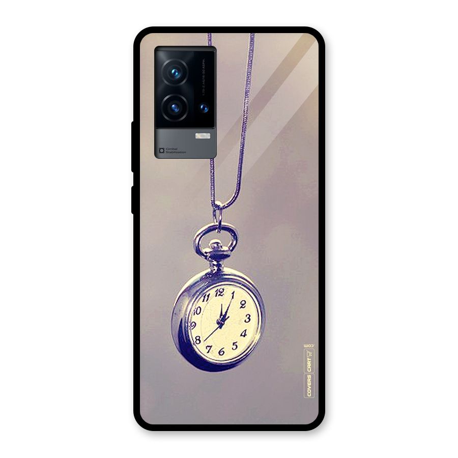 Clock Locket Glass Back Case for iQOO 9 5G
