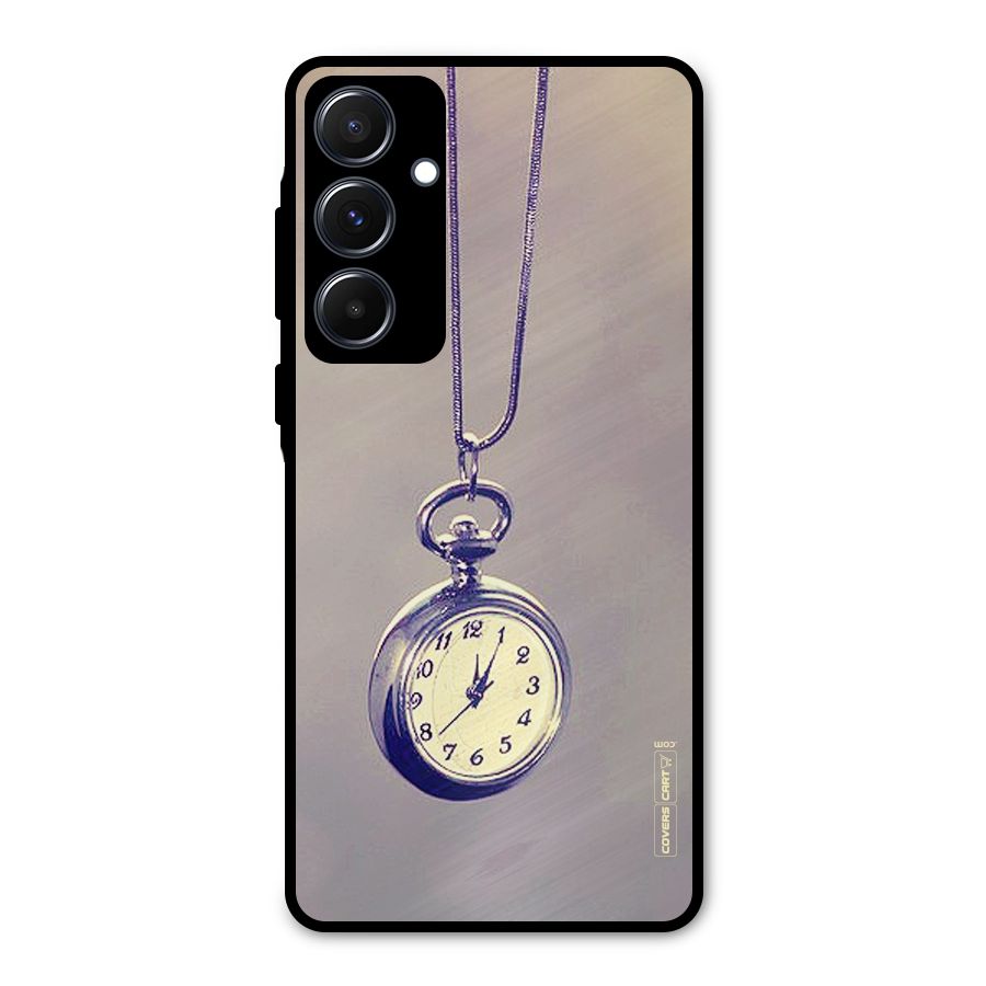 Clock Locket Metal Back Case for Galaxy A55