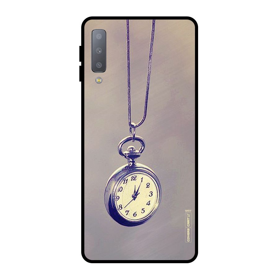 Clock Locket Metal Back Case for Galaxy A7 (2018)