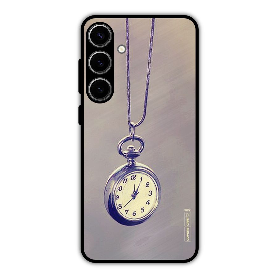 Clock Locket Metal Back Case for Galaxy S24 Plus