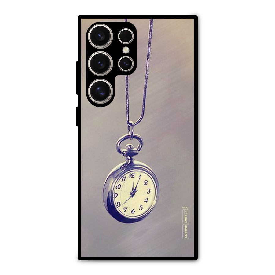 Clock Locket Metal Back Case for Galaxy S24 Ultra