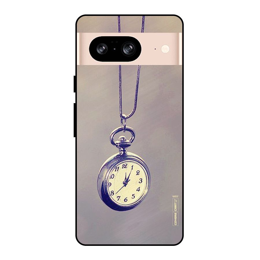 Clock Locket Metal Back Case for Google Pixel 8