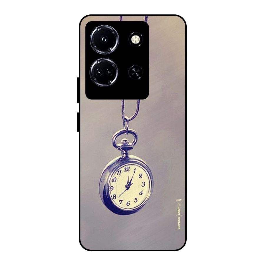 Clock Locket Metal Back Case for Infinix Note 30 5G