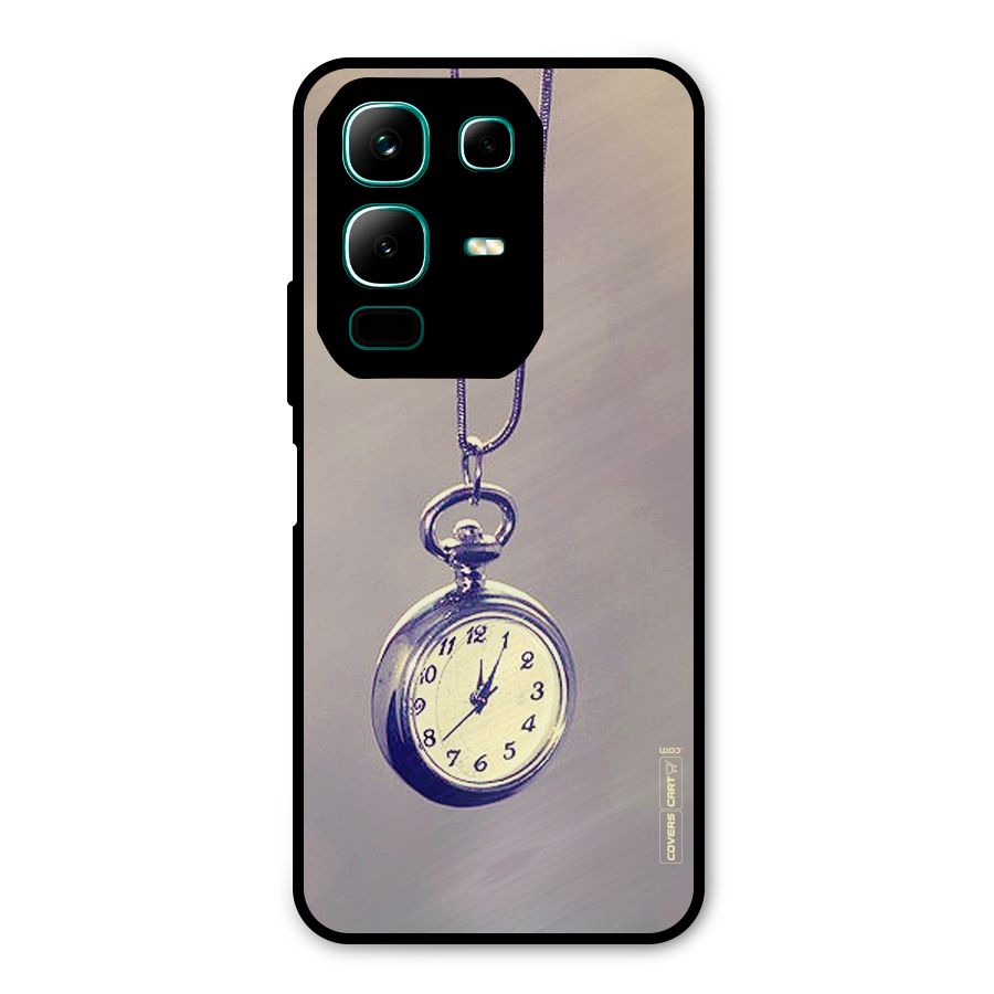 Clock Locket Metal Back Case for Infinix Note 50x