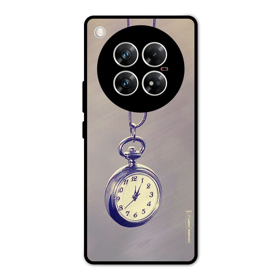 Clock Locket Metal Back Case for Infinix Zero 40 5G