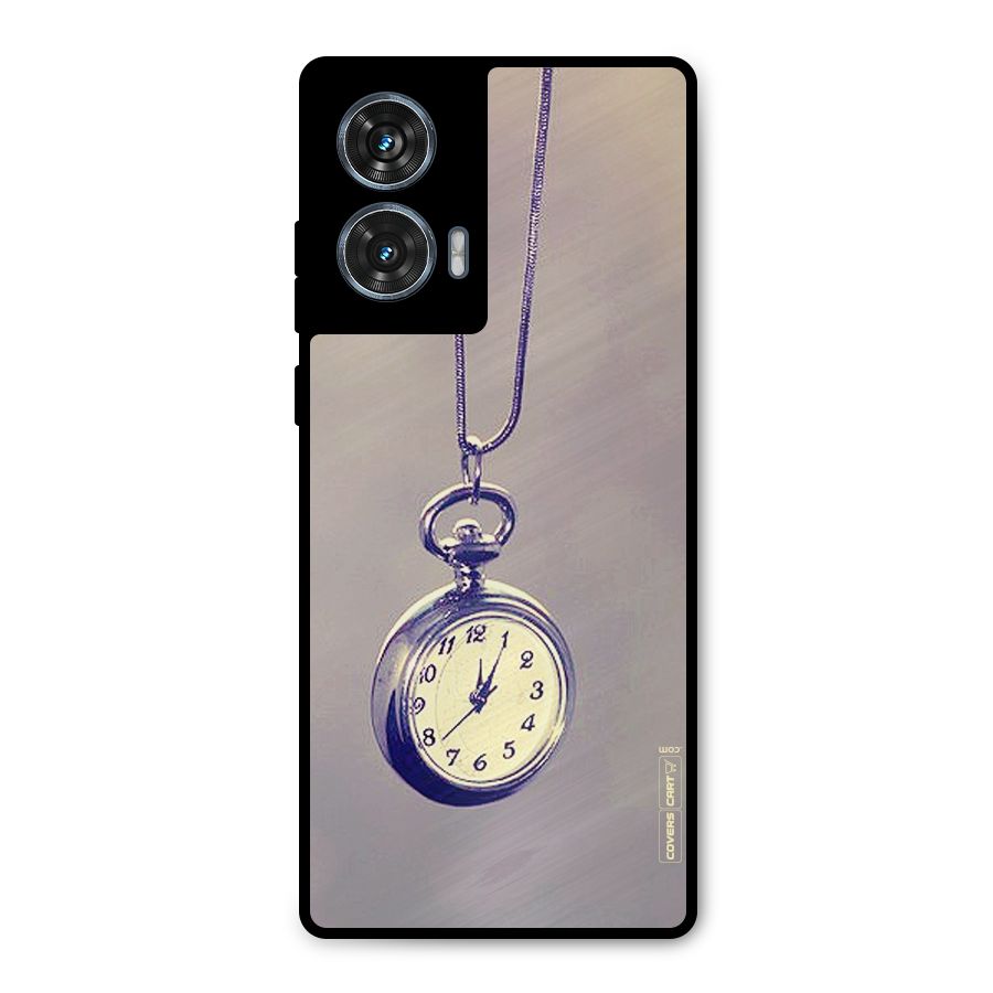 Clock Locket Metal Back Case for Motorola Edge 50 Fusion