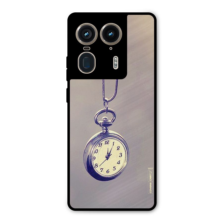 Clock Locket Metal Back Case for Motorola Edge 50 Ultra