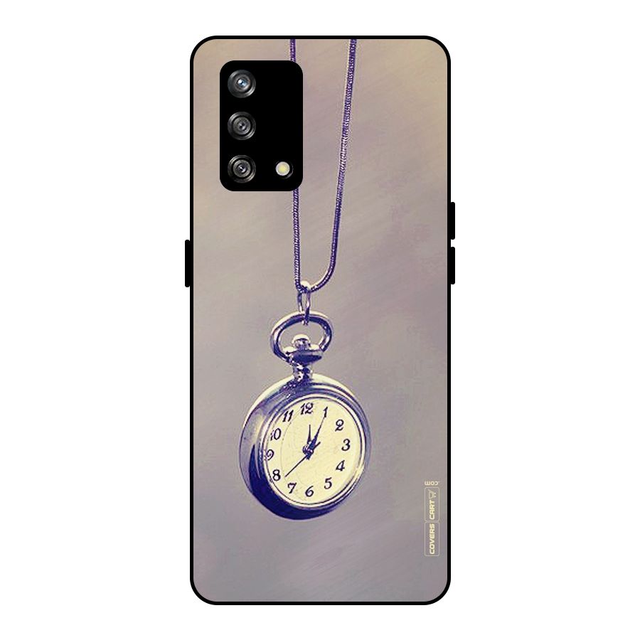 Clock Locket Metal Back Case for Oppo F19