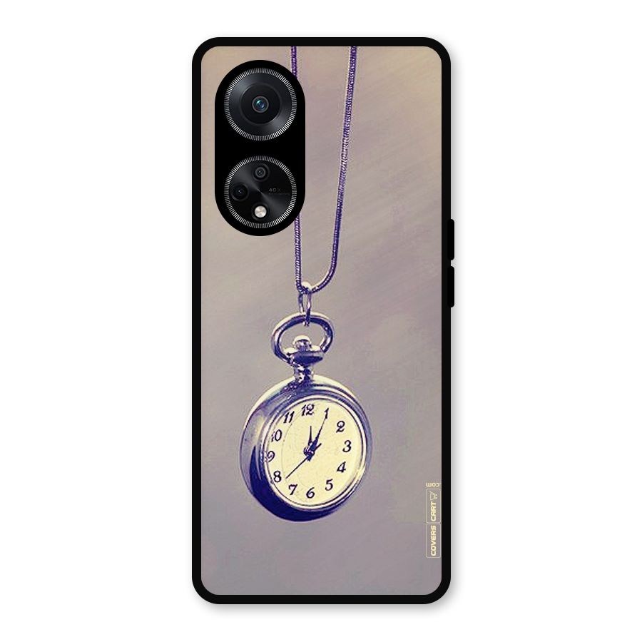 Clock Locket Metal Back Case for Oppo F23